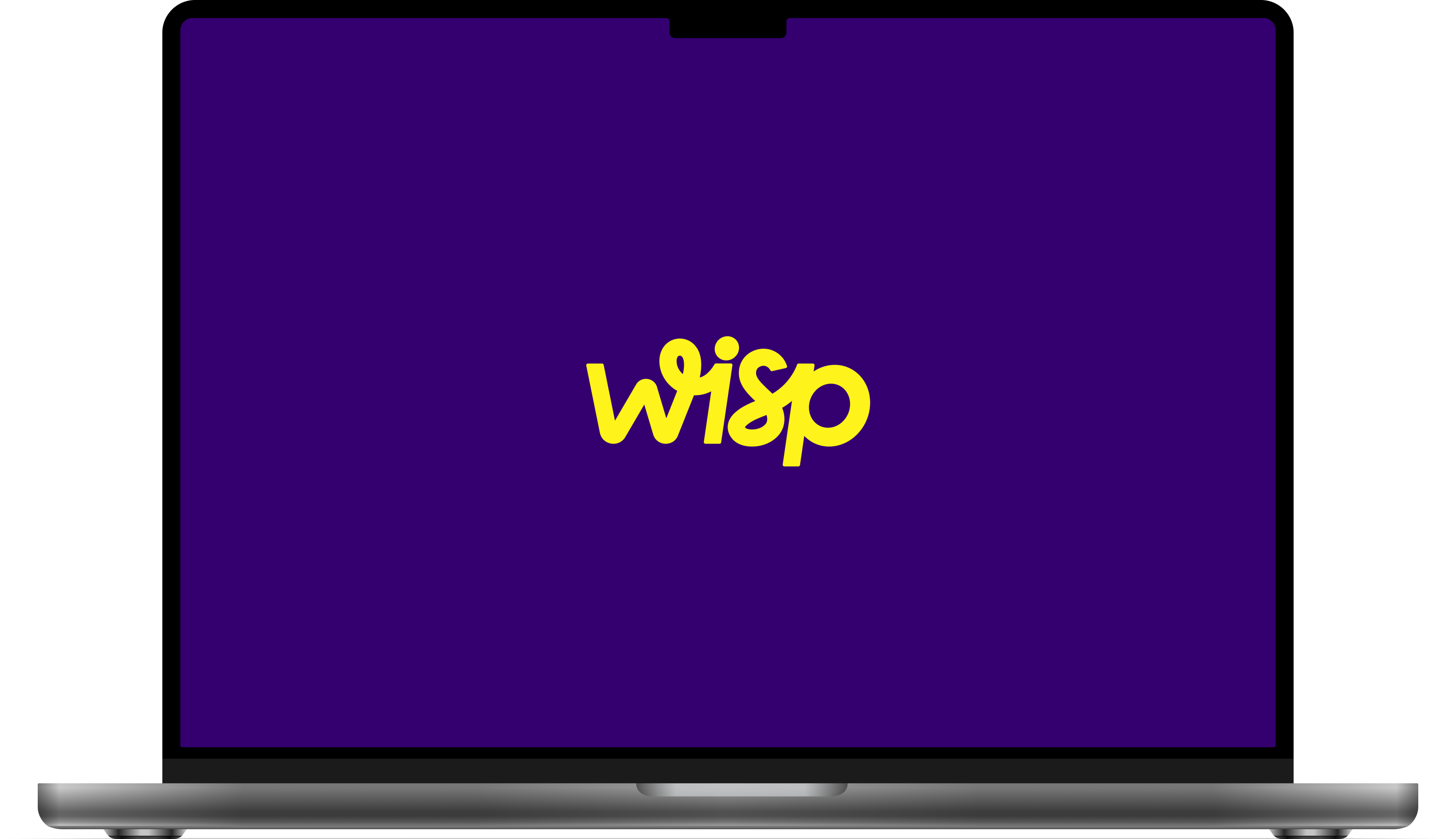 Wisp running on a laptop