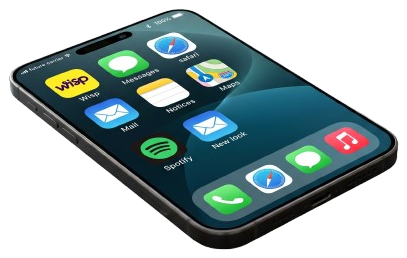 Wisp app on a phone home screen